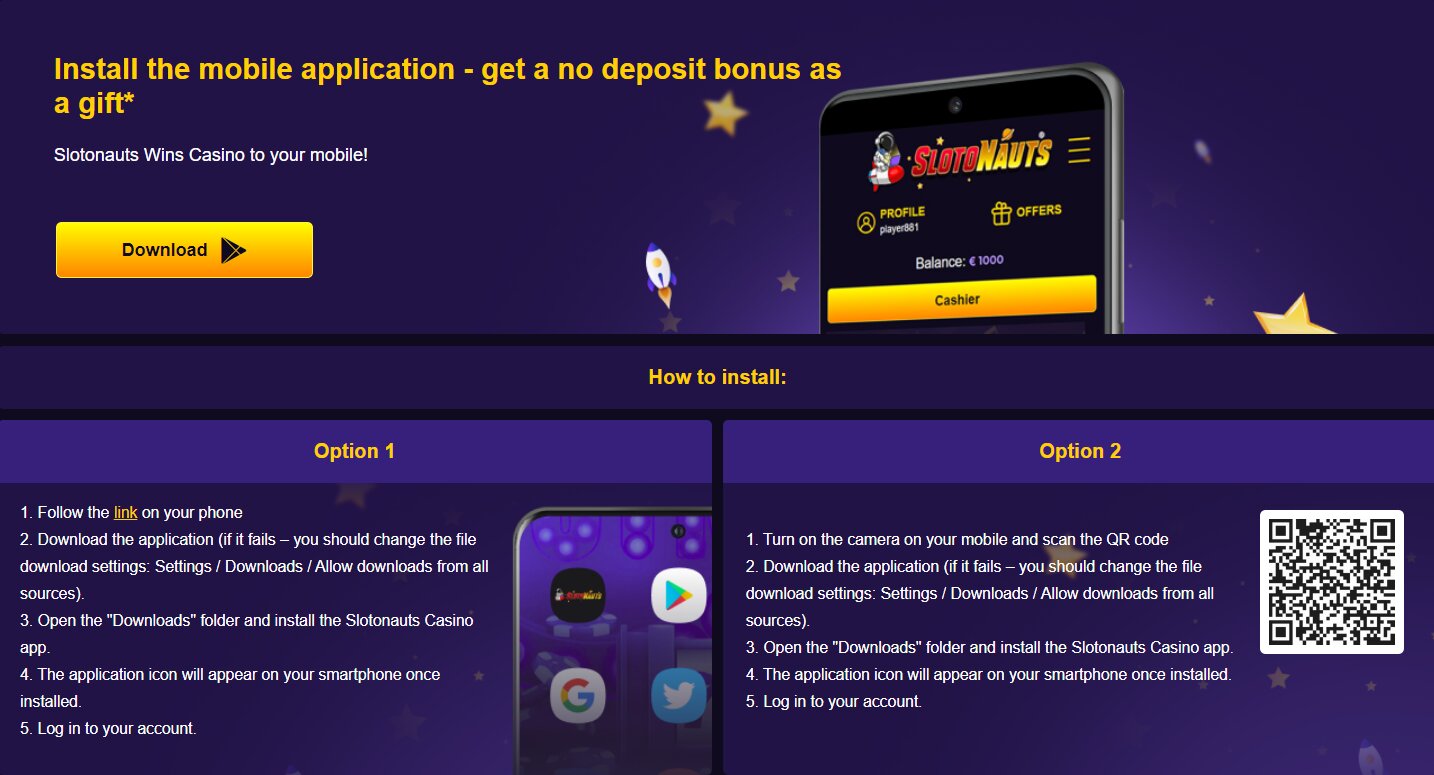 App Android Sloto Nauts Casino: Mobile Features Overview